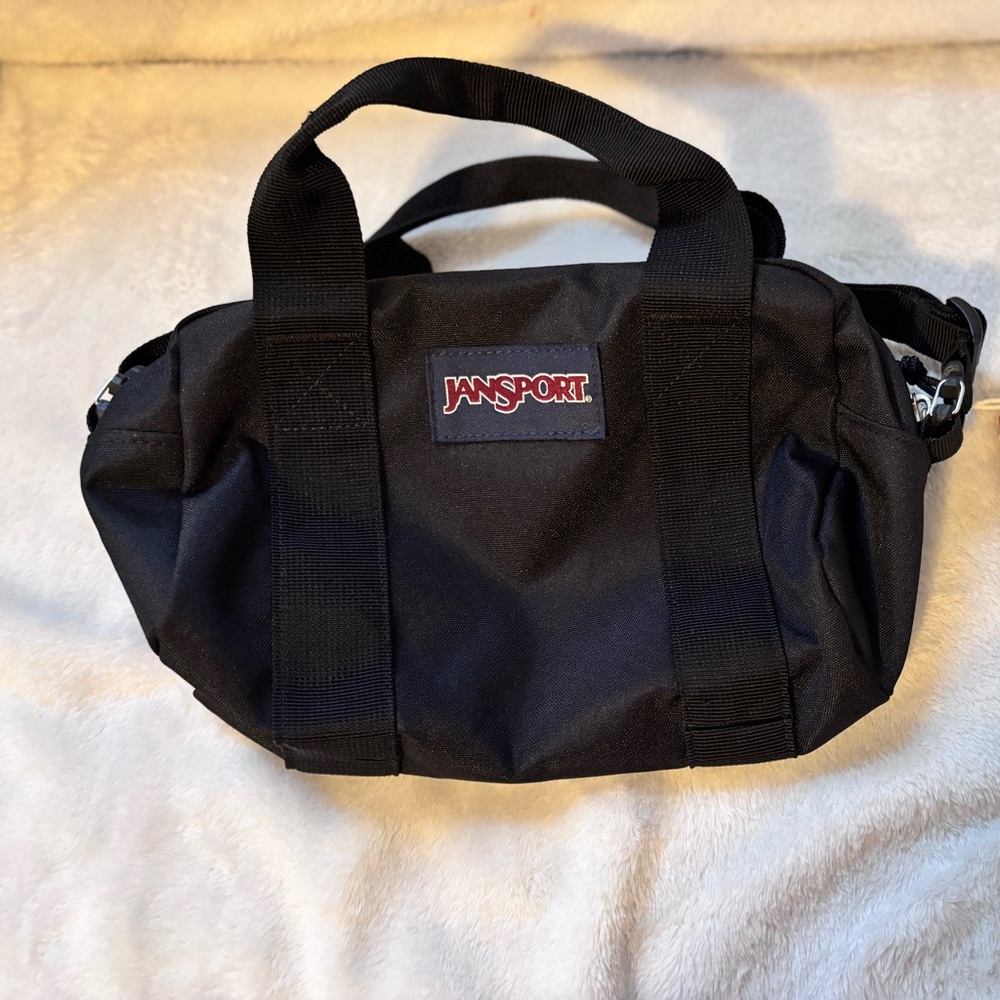 Jansport Black Mini Weekender Crossbody Bag with Dual Handles